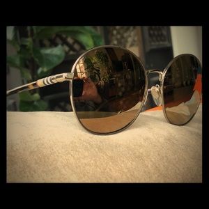 Burberry 3094 Golden Polarized Aviators $214 MSRP